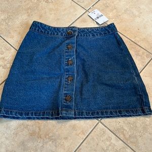3/$10 NWT Forever 21 button denim A line mini skirt SMALL